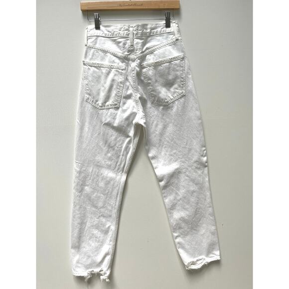 Agolde 90’s Mid Rise White distressed Denim Jeans Size 25 - Picture 5 of 12